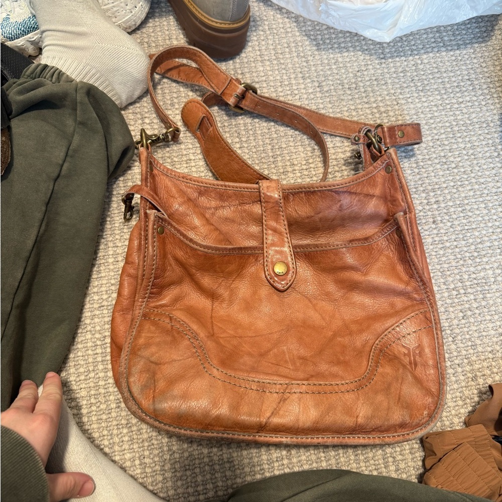 Frye Tan Leather Shoulder Bag
